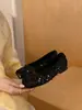 Zapatos de Cuero Estilo Francés con Lazo, Zapatos Mary Jane, Zapatos Planos, Zapatos de una Sola Tira con Lentejuelas Plateadas, Zapatos de Mujer Estilo Otoño y Verano para la Noche