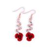 Novos Brincos de Tarraxa da Moda com Pedraria Espiral Flor Rosa Brincos de Tarraxa Brincos Pendentes Fabricante de Joias Yiwu Atacado