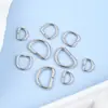 Anel de conexão em forma de D de aço inoxidável, anel aberto Acessórios para joias DIY para colares e pulseiras, acessório de anel de conexão moderno e popular