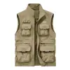 Venta Directa de Fábrica Chaleco de Exterior para Primavera y Otoño Ropa de Pesca Chaleco Casual para Hombre Sin Mangas con Múltiples Bolsillos