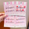 Uñas Portátiles para Niños, Pegatinas de Uñas Dulces y Lindas para Niñas Pequeñas, Decoración Estéreo, Regalo de Arte de Uñas de Princesa para Niñas