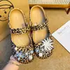 Zapatos de ballet con estampado de lunares estilo Ins, leopardo KT, accesorios para DIY, dijes de zapatos de moda y versátiles, hebillas decorativas para zapatos con agujeros