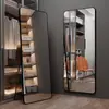 Espejo de Cuerpo Entero para Vestir, Espejo de Pie para Uso Doméstico, Espejo de Pared para Habitación de Niñas, Ropa y Maquillaje, Espejo de Vestidor de Pared Tridimensional