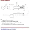F3 Conexión Directa LED Rojo Emisor de Luz Diodo 3mm Montaje en Borde Cabeza Redonda Pin Corto Cuenta de Luz Indicadora LED
