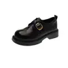 Nuevos Mocasines de Piel Genuina con Suela Gruesa Estilo Universitario JK Zapatos Pequeños de Piel para Mujer Suela Suave Cómodos para Caminar Viajar Zapatos de Vestir
