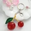 Chaveiro de Cereja Pingente de Bolsa Decoração de Mochila Estilo Tendência da Internet Japonesa e Coreana Pingente de Fruta Cereja da Moda