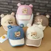 Gorra de béisbol de oso estilo coreano para otoño e invierno, gorra cortavientos de oso linda para niños y niñas, gorro de bebé