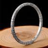 Pulseira Anel de Mobius Totem Cobre Banhado a Prata Vintage Moda Nacional Sólido Masculino e Feminino Pulseira de Casal Estilo Simples Antigo
