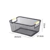 Cesta de Almacenamiento de Escritorio al por Mayor Marco de Hierro Grande para Cocina Hogar Organizador Rectangular para Verduras Frutas y Artículos Varios
