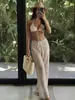Conjunto de bikini de tres piezas nuevo para Amazon transfronterizo con flores tridimensionales traje de baño de alta gama pantalones de baño Huludao