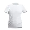 Qisewei Camiseta de Verão com Gola Redonda, Malha Ice Silk, Secagem Rápida, Moda Casual, Esportes de Corrida, Top Masculino Elástico
