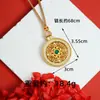 Colar de ouro de areia vietnamita simples tendência oco diamante seda cloisonné girassol corrente clavícula feminino nova moda chinesa joias