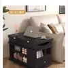 Mesa de centro de madera maciza, mesa auxiliar para sofá, mesa de té, gabinete de té, mesa plegable para uso doméstico en sala de estar, carrito pequeño, mesa de centro móvil y de altura ajustable