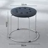 Taburete Redondo para el Hogar, Taburete de Plástico Reforzado, Taburete de Plástico Engrosado para Adultos, Mesa de Comedor, Oficina Comercial, Taburete de Puesto, Simple y Moderno