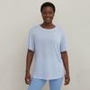 Blusa de Verano para Mujer con Cortes Bonitos en la Espalda Holgada de Hilo de Bambú para Yoga Camiseta Casual Deportiva Transpirable Ligera Talla Grande