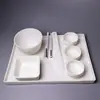Tazón Pequeño de Porcelana Blanca, Tazón para Aceites Esenciales, Tazón para Mascarillas Faciales, Spa de Compresa Húmeda, Plato Mezclador para Productos de Clínica de Cuidado de la Piel
