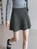Falda de punto cómoda de peso alto para mujer, versátil para otoño e invierno, falda corta elegante y estilizada de línea A
