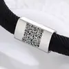 Europa y Estados Unidos transfronterizos nuevo cordón de cuerda para paraguas tejido a mano pulsera de acero inoxidable joyería para hombres y mujeres cuerda de mano venta al por mayor soporte para grabado