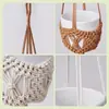 Bolsa de red para maceta, cesta colgante para plantas, cesta colgante de jardín tejida estilo bohemio, cesta colgante para plantas de venta caliente transfronteriza