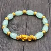 Pulsera de Oro Imitación para Hombres y Mujeres Popular en Internet TikTok Pulsera de Pareja Obsidiana Pulsera de Oro de Arena de Vietnam Regalo