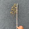 Simulação de flores de véspera de ano novo, folha de ginkgo dourada, simulação de rosa dourada, flor de véspera de ano novo, flor decorativa de eucalipto dourado, atacado