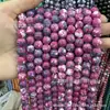 Serie Morada Piedra Natural Cuentas Redondas Amatista Soñadora Cuentas Sueltas Ágata de Vidrio Morado Sintético K9Diy Accesorios para Joyería