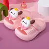 Tamancos e Chinelos de Verão da Princesa Elsa para Crianças Meninas, com Solado Macio, Bico Fechado, Antiderrapantes, Sandálias de Desenho Animado para Bebês, Atacado