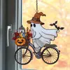 Venta Caliente Transfronteriza Personalizado Calabaza Fantasma Halloween Ciclismo Acrílico 2D Plano Colgante Decorativo