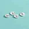 Plata de Ley S925 Chapada Espaciador Fino Cepillado Espaciador Redondo Irregular Pulsera Estilo Coreano Pulsera de Cristal Cuentas Espaciadoras