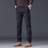 Pantalones rectos informales para hombre, otoño e invierno, holgados, con cinturón elástico y cremallera, parte inferior de toalla, novedad de 2024
