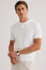Camisa de Tricô com Gola Henley de Textura Vertical, Manga Curta, Dupla Finalidade para Trabalho e Lazer, Top de Verão Amigo da Pele