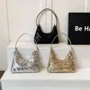 Bolso de Lentejuelas de Moda, Bolso de Hombro Coreano de Nicho, Nuevo Estilo de Moda para la Temporada, Gran Capacidad, Elegante Bolso de Hombro con Solapa