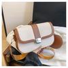 Bolsa Cross-border feminina 2025 novo design de nicho moda bolsa de ombro na moda costura contraste cor bolsa de sela para viajante