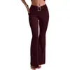 Pantalones de Campana de Color Sólido Ajustados Sexy Estilo Chica Caliente Verano Largos para Mujer