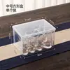 Caja de Almacenamiento para Vasos de Licor, Dispensador de Vino para el Hogar, Decantador Comercial, Vasos de Chupito de Vidrio, Caja de Almacenamiento Portátil