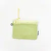 Bolsa de Malla Simple para Viajes Transfronterizos, Bolsa de Almacenamiento Mini de Doble Capa, Billetera para Monedas, Bolso de Mano para Labiales y Cosméticos