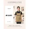 Delantal de Trabajo para Camarero de Panadería de Catering Delantal Corto Impermeable con Impresión de Logo para Mujer