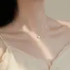 Collar Cuadrado Geométrico para Mujer Lujo Ligero Diseño de Nicho Cadena para Clavícula Estilo Coreano Personalidad Sencilla Azúcar Colgante Elegante Venta al por Mayor