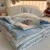 2026 Nuevo Estilo Sencillo Hilo Esponjoso de Dibujos Animados Colcha Individual de Verano Colcha de Aire Acondicionado para Dormitorio de Estudiante Lavable a Máquina Colcha Delgada de Verano