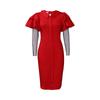 D3165 Roupa feminina europeia e americana 2022 outono e inverno nova malha plissada temperamento OL executiva tamanho grande vestido de comércio exterior