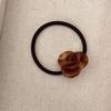 Romántica cuerda para el cabello con flor de rosa ~ elegante elegante cuerda para el cabello de acetato básica simple suave elegante banda de goma sin costuras