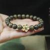 Madera sumergida pulsera de 8 mm boj flor de cinco pétalos para hombres y mujeres Wenwan cuentas de Buda joyería fábrica venta al por mayor