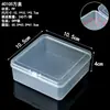Caja Cuadrada para Aparejos de Pesca con Tapa, Caja para Empaquetar Ferretería y Papelería, Caja de Almacenamiento para Cosméticos y Joyería, Caja Transparente de Plástico PP