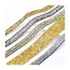 1cm/2cm Venta Directa de Fábrica Tres Filas de Perlas Redondas Cinturones con Diamantes de Imitación Zapatos Bolsos Accesorios de Joyería Cristal Decorativo Ropa Tiras de Pedrería