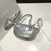 Bolsa de Cintura Feminina de Alta Qualidade 2025 Nova Bolsa Transversal de Corrente Retrô Fashion Textura Simples Versátil Bolsa de Ombro