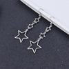 Pendientes Largos de Estrella de Cinco Puntas Huecos de Nueva Moda Transfronterizos con un Toque de Lujo, Estilo Simple y Fresco al por Mayor