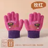 Crianças inverno meninos 'luvas atacado quente à prova de frio cinco dedos meninas malha meninas bonito desenhos animados malha lã