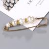 Broche de estilo coreano para mujer, con perlas, antiluz, de una sola palabra, para suéter, abrigo, cárdigan, hebilla de cuello, accesorios de ramillete.