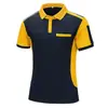 Conjunto de Camisetas Roupa de Trabalho Manga Curta Oficina Mecânica Garçom de Restaurante Absorvente de Suor Respirável Camisa Polo Moda Verão
