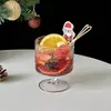 Juego Completo de Copas de Vidrio con Patrón de Árboles con Pedestal Corto y Alto para Cócteles, Jugos, Uso en Casa, Bebidas Frías, Alto Valor Estético, Diseño de Burbujas